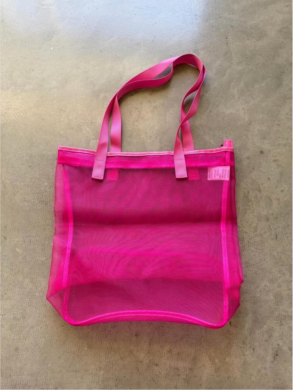 Ulta / Mesh Shopper Tote Bag / Hot Pink